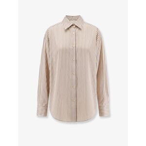 Alysi Women Oversize Striped Lyocell And Silk Shirt